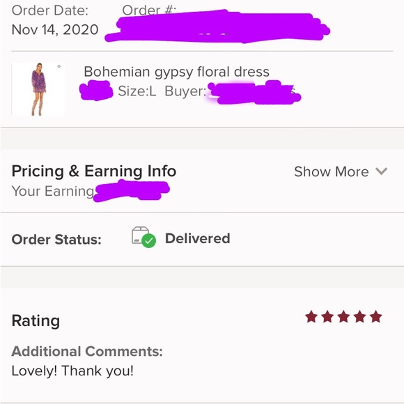 COPY Bohemian gypsy floral dress - Picture 11 of 11